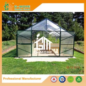 Aluminum Greenhouse-Titan series-406X406X273CM-Green/Black Color-10mm thick PC