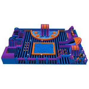 Backyard Giant Inflatable Theme Park / Kids Jungle Bouncer Fire Retardant