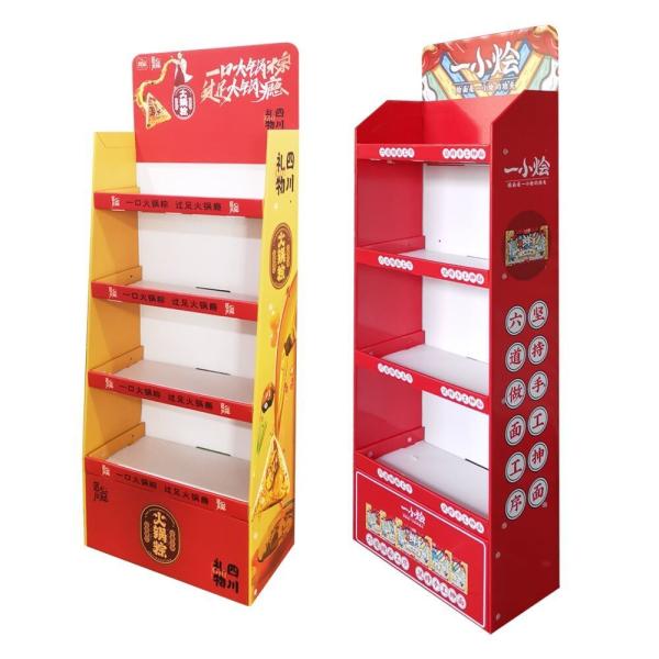 Wholesale Snack Paper Shelves Merchandise Display Rack Supermarket Corrugated Paper Display Rack