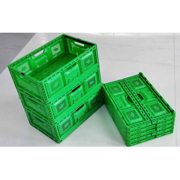 Buy 600x400mm Stackable Foldable Crates Mesh Storage Plastic Vegetable Moving Crates at wholesale prices