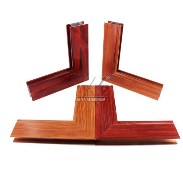 Buy 6063 Aluminium Extrusion Profile Wood Grain Casement Window Profile at wholesale prices