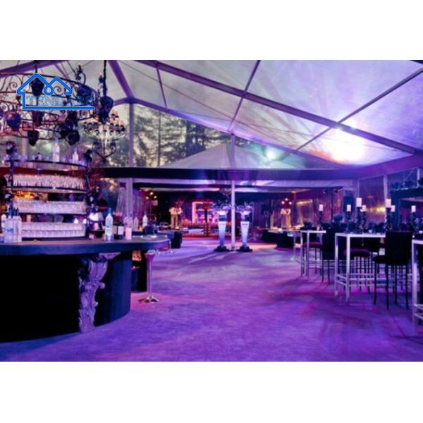 Luxury Wedding Marquee Tents With Aluminum Alloy PVC Clear Span Structure A Shaped Tent