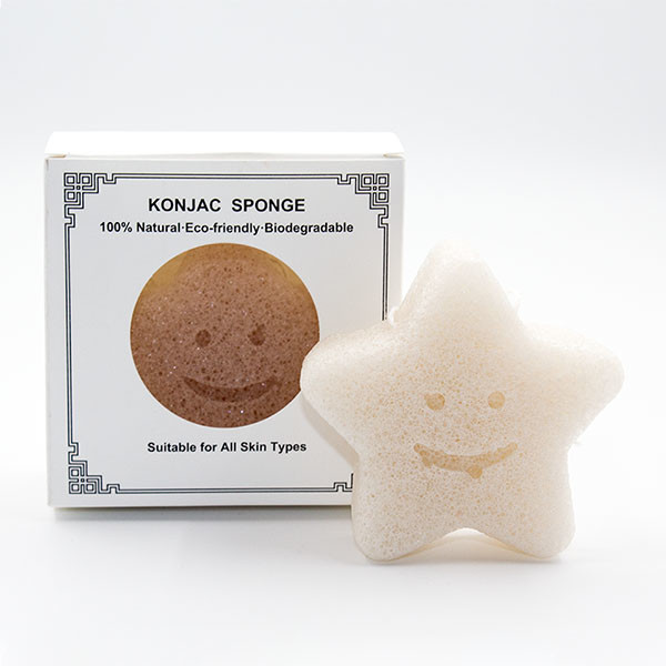 Buy Star Shaped Deep Pore Cleansing Natural Konjac Sponge Biodegradable at wholesale prices