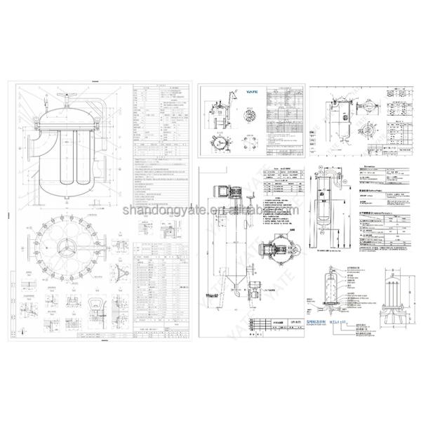 Stainless Steel Cartridge Filter Housing with 0.6Mpa Working Pressure and 0.2 μm Filtration Precision for Liquid Filtration