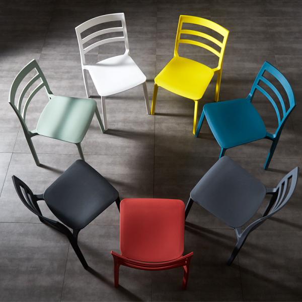 Adjustable Full PP Stacking Plastic Restaurant Dining Chairs Popular Modern