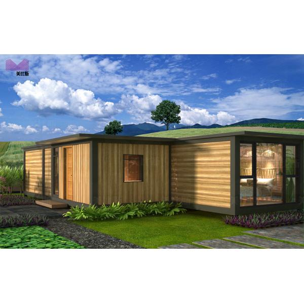 Quick Install Modern Prefab Homes 3 Bedrooms Type Sandwich Wall Panel Structure