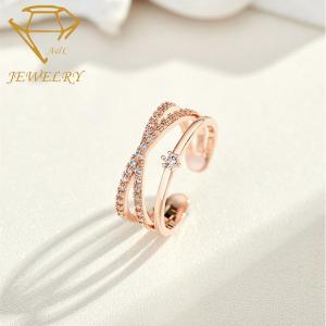 Silver Plating S925 Engagement Ring With Cubic Zirconia Diamond