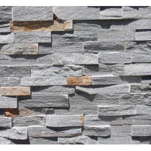 2.5-3cm Thickness Gray Slate Stacked Stone Veneer Panels