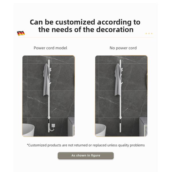 Electric Bathroom Towel Warmer Rack Fashionable Style for Wall Mounting