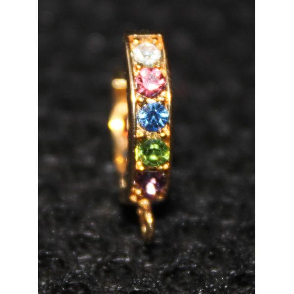 Women female glitter sparkel colorful rhinestone CZ diamond paved hoop earrings,