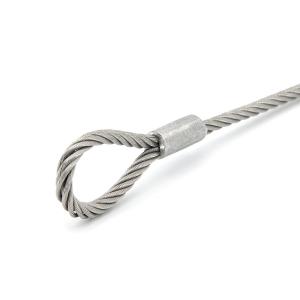 High Tensile Stainless Steel Traction Rope with Thimble & Clamp Hardware