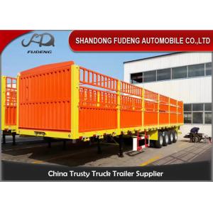 Carbon Steel 3 Axles Livestock 60T Side Wall Trailer