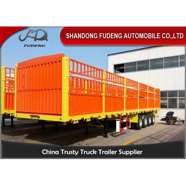 Buy Carbon Steel 3 Axles Livestock 60T Side Wall Trailer at wholesale prices
