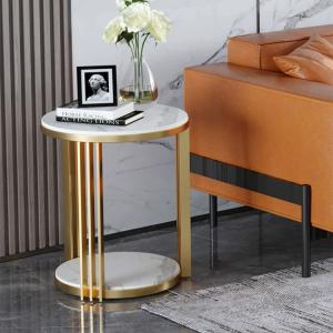 Stainless Steel Circular Sofa Side Table For Living Room