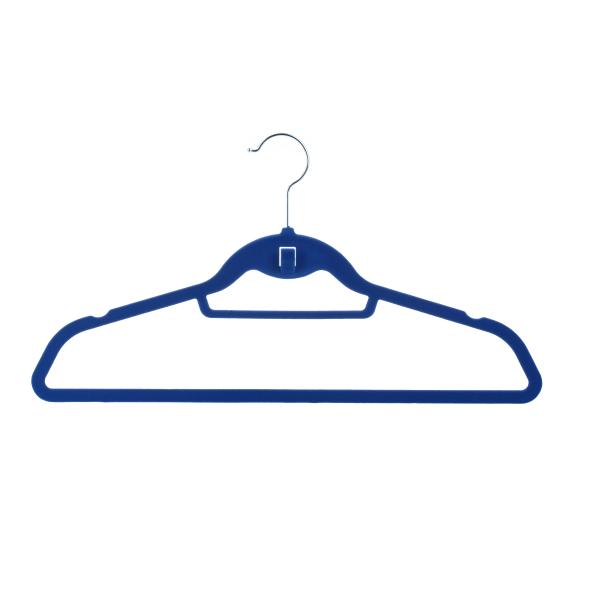 Buy 10 Lbs Non Slip Notched 17" Velvet Closet Hangers at wholesale prices