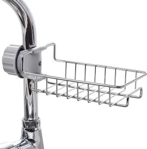 Quality Hanging Kitchen Faucet Rack Sponge Holder Sink Caddy Organizer for sale
