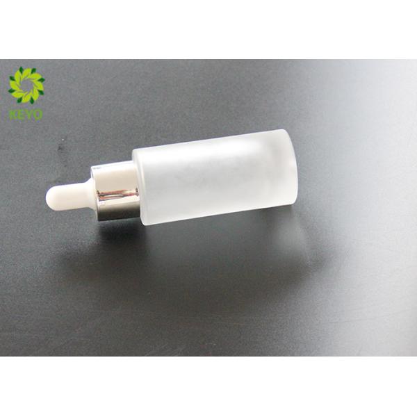 Flat Shoulder Cosmetic Packaging Bottles , 30ml Frosted Glass Empty Cosmetic Containers