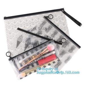 EVA zipper bag with zipper or slider for bra, slider zip lock black zip lock bag