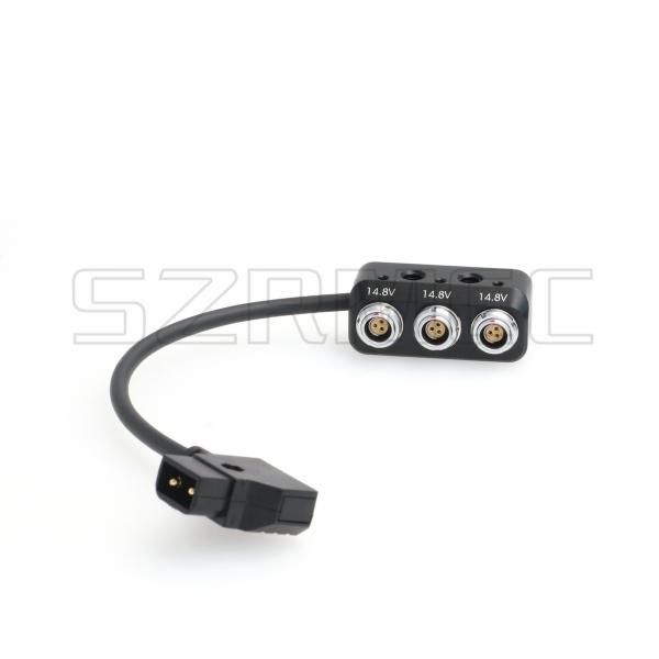 D Tap To 3 Way RS Port Camera 3 Pin Power Splitter Kit for ARRI RED Camera