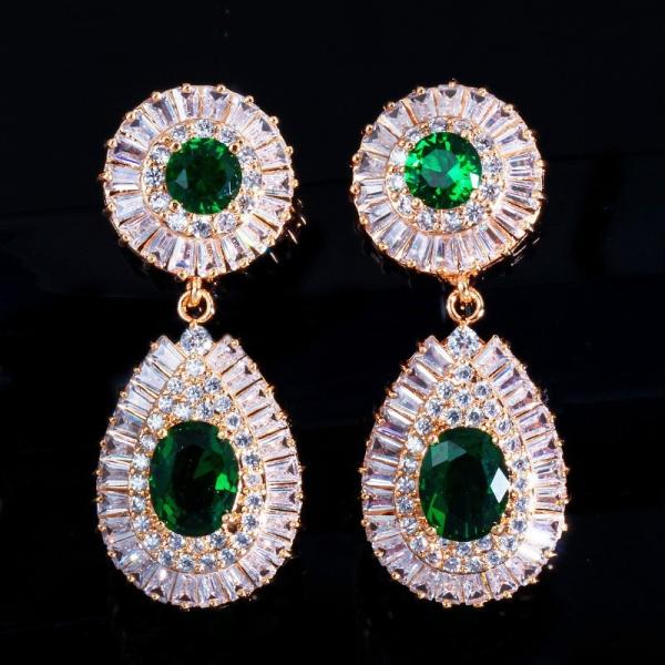 Women's WaterDrop Earrings, CZ Earrings For Bride Jewelry Parties Wedding Jewelry Earrings Necklace jewelry set