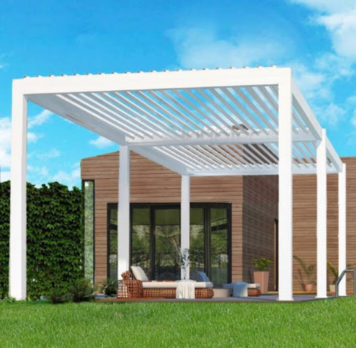Buy Aluminum Motorized Gazebo Bioclimatic Louvered Roof Pergola OEM at wholesale prices