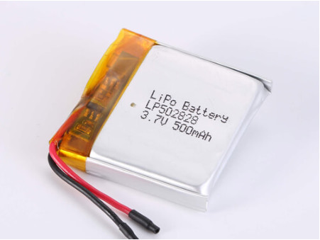 LP502828 3.7V 500MAH Lithium Polymer Battery with JST/Customized Connector Type
