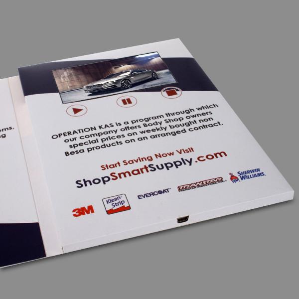 Buy Small Digital Flip Book Video / Promotional Video Brochure CMYK Printing at wholesale prices