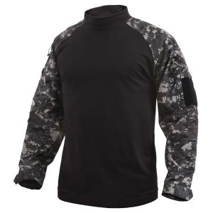 Digital Woodland Tactical Combat Shirt Breathable Polyester Fabric
