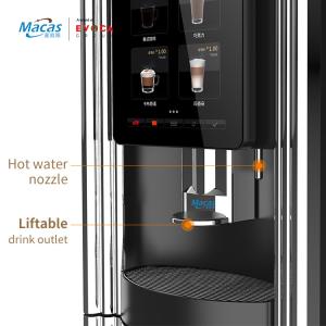 Commercial Touch Screen Countertop Coffee Vending Machine For 9 Hot Beverages