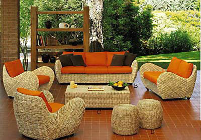 Buy 6pcs cane garden furniture at wholesale prices