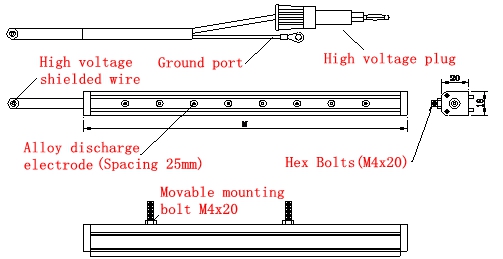 AP-AC5602 White Anti Static Bar Low Working Voltage Cheap Price For Industry Applications
