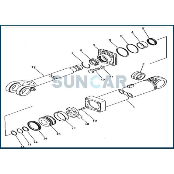 Buy 707-99-64010 7079964010 Lift Cylinder Seal Repair Kit Fits WA400-1 at wholesale prices