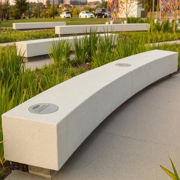 White Grey Modern Concrete Outdoor Dining Patio Table GRC Garden Table