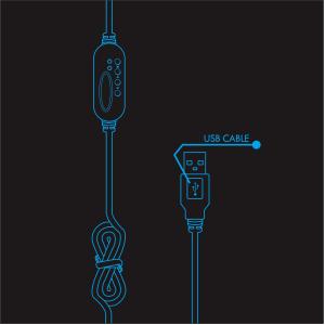 USB 3.5mm/USB Plug 2.2m 30mW Wired Gaming Headphone