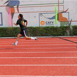 High-Traction Rubberized Athletic Track Surface By Professional Competition