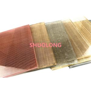 Black Color Glass Laminated Wire Mesh Flexible For Partition