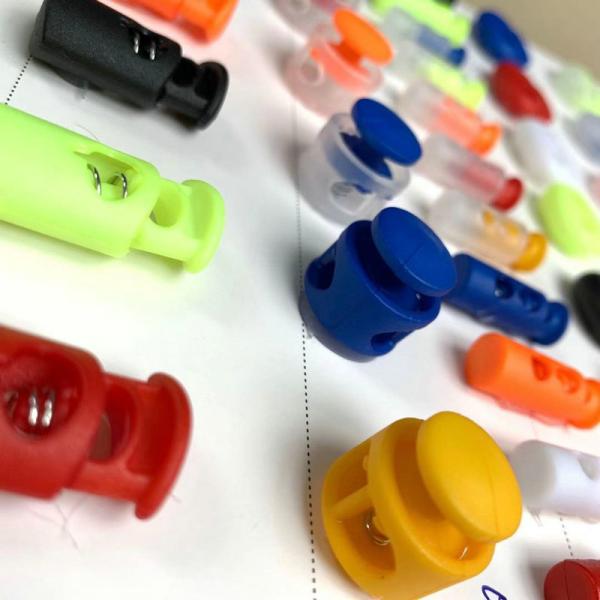 High quality Nylon Cord ender spring Rope toggle plastic stopper in colors for garment