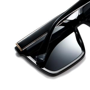 UV Blocking Square Acetate Sunglasses Large Frame Polarized Impact Resistant