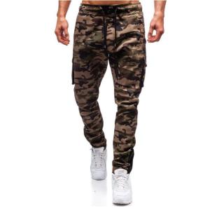 China Men Camouflage Casual Pants Patchwork Cargo Pants Multi Pocket on sale