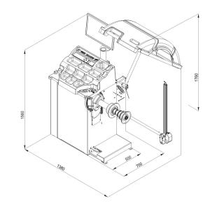 140RPM 19 Inch HD LCD Car Wheel Balancer