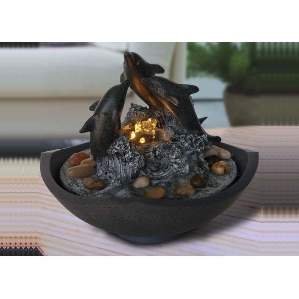 Buy 9 Inch Three Dolphins Indoor Waterfall Fountain at wholesale prices