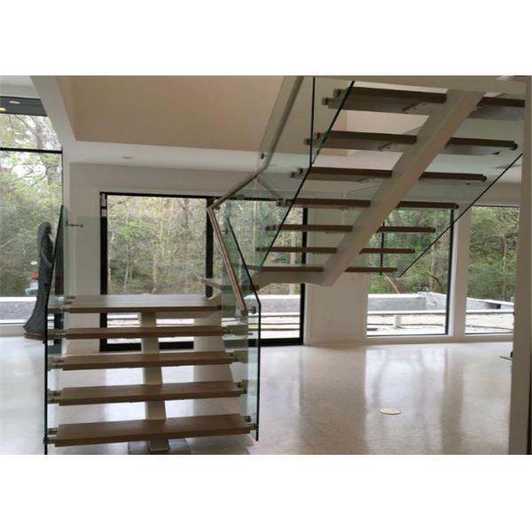 Modern Residential Straight Flight Staircase / U Shaped Staircase Design
