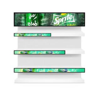 VETO Customized Size Shelf Edge Digital Signage Ultra Thin Stretched Bar Lcd