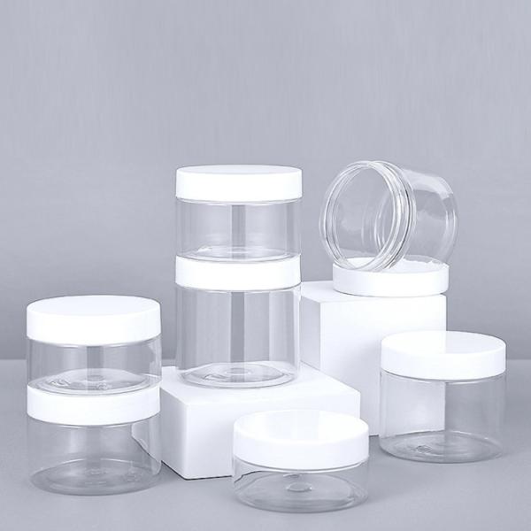 Buy Customizable Transparent Plastic Screw Top Jars at wholesale prices
