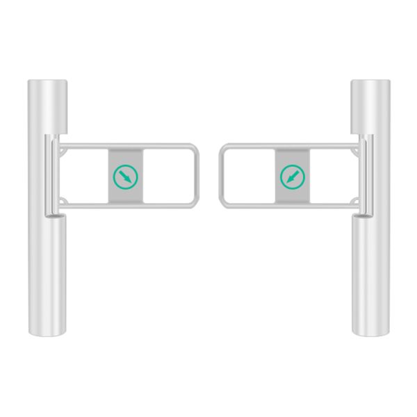 304 Stainless Steel Flap Barrier Turnstile with RS485 Communication IP54 Protection and Customizable Arm Length