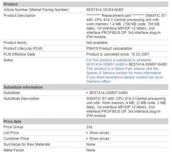 6ES7414-3XJ04-0AB0 6ES7 414-3XJ04-0AB0 Siemens Central Processor Module