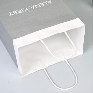 120gsm Recycled Durable White Paper Bags With Twisted Handles