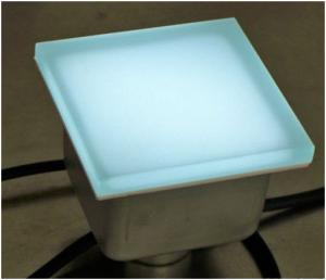 China CE RoHS Waterproof IP67 Garden Decoration Frosted With Glass LED Brick Paver on sale