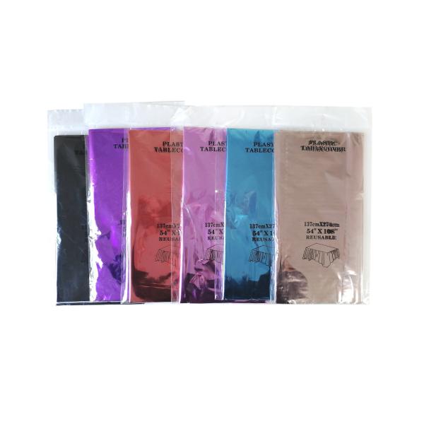 Buy Oil Proof Metallic Sparkling Tablecloth 137x274cm For Dining Table at wholesale prices