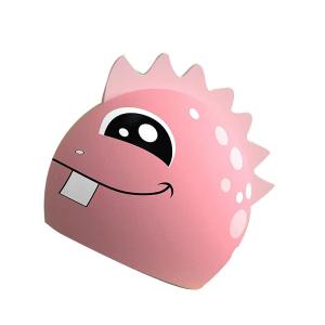 Cute Cartoon Design Silicone Swimming Hats Waterproof For Boys Girls